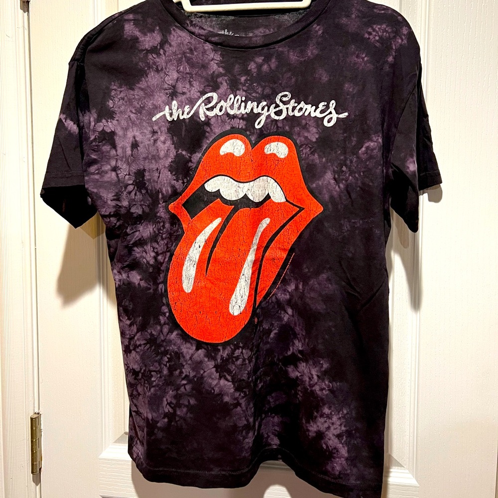 The Rolling Stones purple die tie Womens Size Medium T Shirt